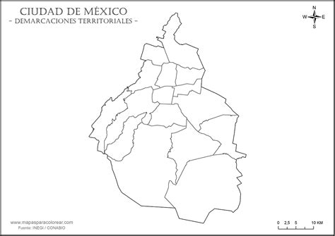 Mapas De Ciudad De México Para Colorear