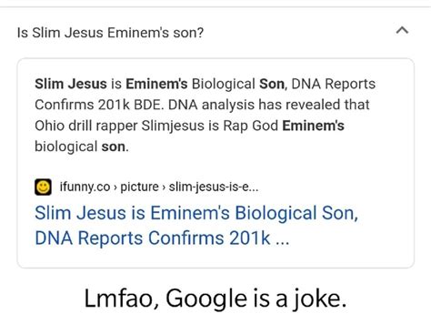 Is Slim Jesus Eminems Son Slim Jesus Is Eminems Biological Son Dna Reports Confirms 201k Bde