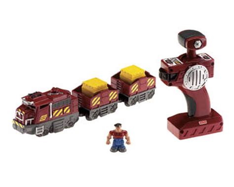 Fisher Price Geotrax Rail And Road System Remote Control Set With Bull