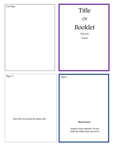 Free Printable Booklet Template
