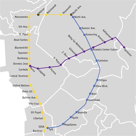 Mrt Manila Metro Map Philippines
