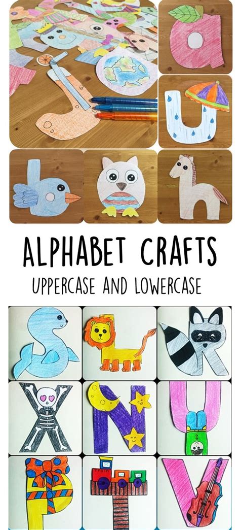 Cute Alphabet Crafts For Both Uppercase And Lowercase Letters