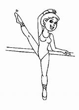 Coloring Pages Ballet Ballerina Girl Dance Practice Training Enjoying Coloringsky Sheet sketch template