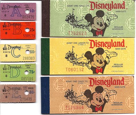 Decades Of Disneyland Tickets Part Disneyland Tickets Vintage
