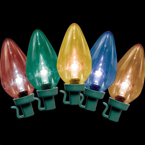 They are ideal for decorating christmas trees, interior trim and fence lines.features: Home Accents Holiday 35-Light LED Multi-Color Smooth C9 ...