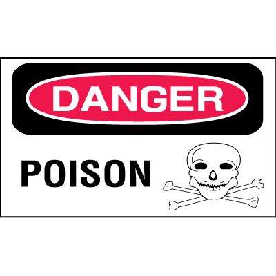 Hazard Labels Danger Poison Roll Of Seton