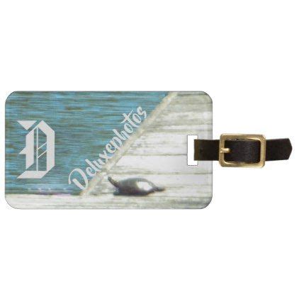 Snapper Turtle Dock Bag Tag Monogram Gifts Unique Design Style