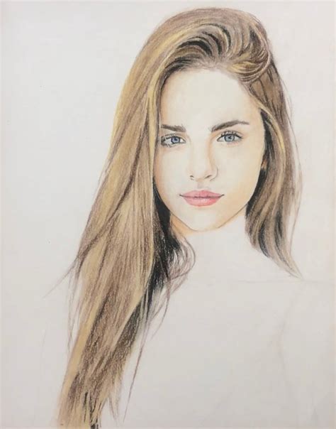 blonde hair girl colored pencil drawing — steemkr free nude porn photos