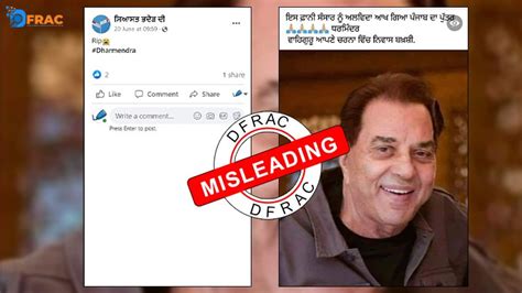 Fact Check Has The Actor Dharmendra Passed Away Dfracorg