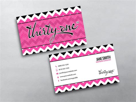Get thirty one personalized business cards or make your own from scratch! Thirty-One Business Cards | Free Shipping
