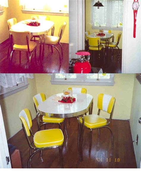Retro 50's kitchen laminex & chrome table chairs stool restored formica setting in home collecting yel low and black vintage kitchen collectibles today i began my yellow and black journey for kitchen collectibles. Retro Dinette: Lee's Retro Dinette, Burbank CA, Kitchen ...