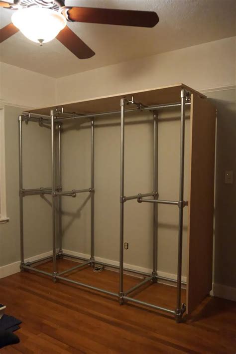 If you need to build cheap shelve as your diy closet system, this is the project for your inspiration. 44 DIY Closet Ideas Built with Pipe & Fittings ...