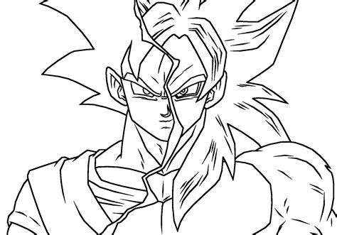 Dragon Ball Goku Ultra Instinct Coloring Coloring Pages