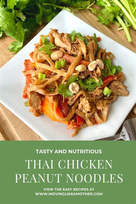 Thai Chicken Peanut Noodles Moving Like A Mother Recipe Peanut