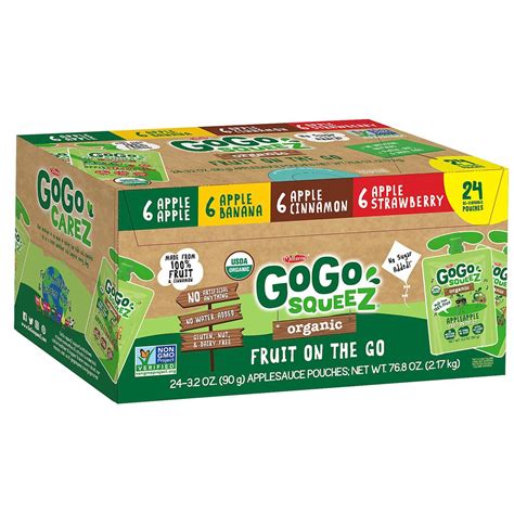 Gogo Squeez Organic Variety Pack 32 Oz 24 Ct Gogo Squeez Delivery