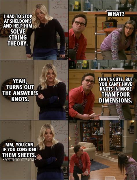 Quote From The Big Bang Theory 11x13 │ Penny Hofstadter I Had To Stop At Sheldons And Help Him