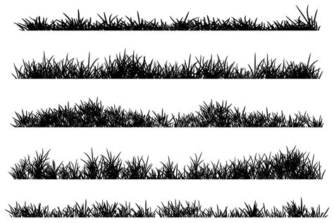 Simple Grass Silhouette 19049625 Vector Art At Vecteezy