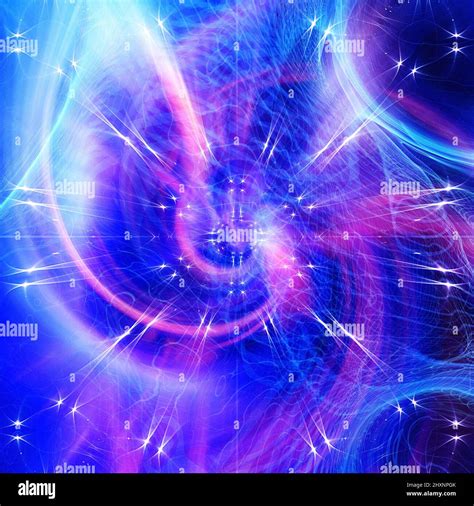 Illustration Of Quantum Physics And Quantum Entanglement Stock Photo