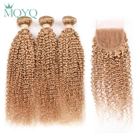 Aliexpress Com Buy Mqyq Kinky Curly Human Hair Weave Bundles With Lace Closure With Baby