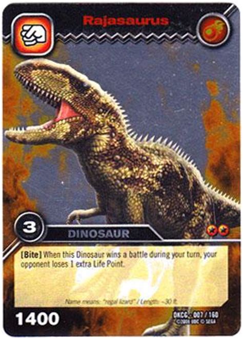 Use flash cards to boost retention and do speed drills to increase your kids' confidence as they master essential skills. Image - Rajasaurus TCG card.jpg - Dinosaur King