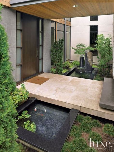 Modern Front Entry With Pocket Garden Landscape By