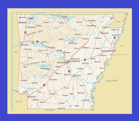 Map Of Arkansas Political Physical Geographical Transportation