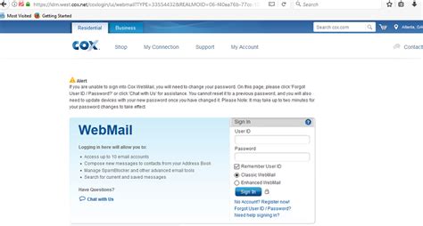 Cox Webmail Residential Login Email Login