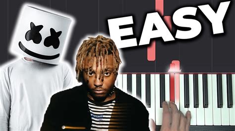 Juice Wrld And Marshmello Come And Go Easy Piano Tutorial Youtube