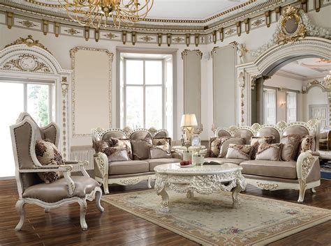 Hd 90 Homey Design Upholstery Living Room Set Victorian