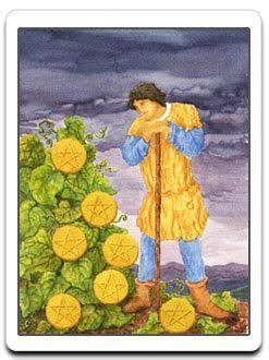 Difficulty is implied and whatever this concerns, you can count on resolving the situation or achieving your goal will take time. Seven of Pentacles Tarot Card Meaning and Reading