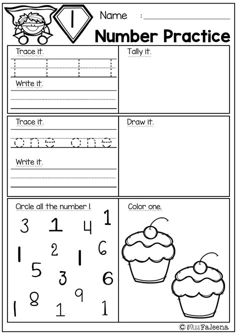 Free Number Practice Kindergarten Math Worksheets Kindergarten Math