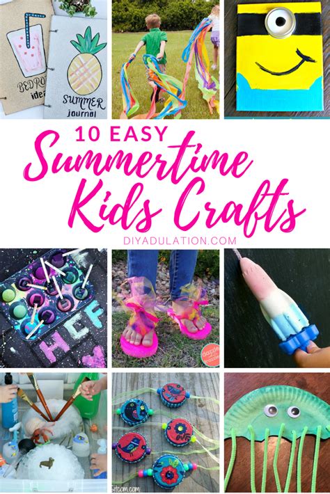 10 Easy Summertime Kids Crafts Merry Monday 211 Diy Adulation