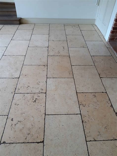 Revitalizing Limestone Floor Tile And Grouting In Silfield Norfolk Tile