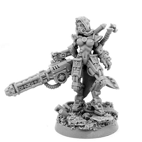 Mm Scale Naked Female Imperial Mechanic Eradicator With Gravi Cannon