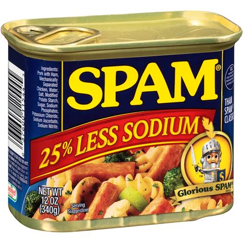 Spam 25 Less Sodium 12 Oz Can