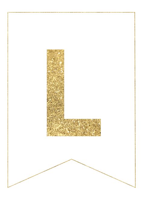 Time to write a happy birthday card to a loved one? Gold Free Printable Banner Letters - Paper Trail Design