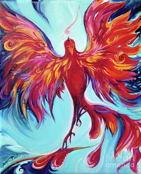 Phoenix Flight Painting By Bettina Madini