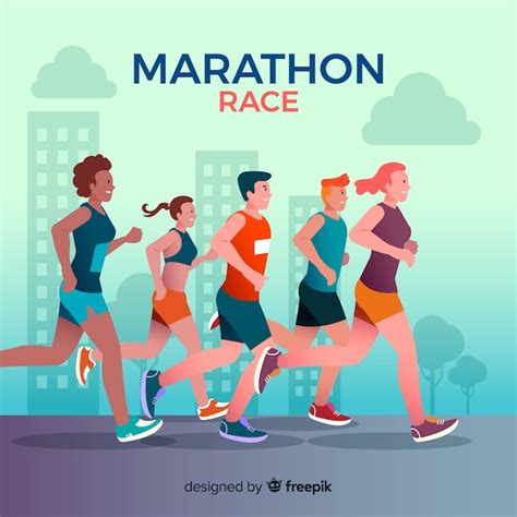 Free Vector Marathon Race