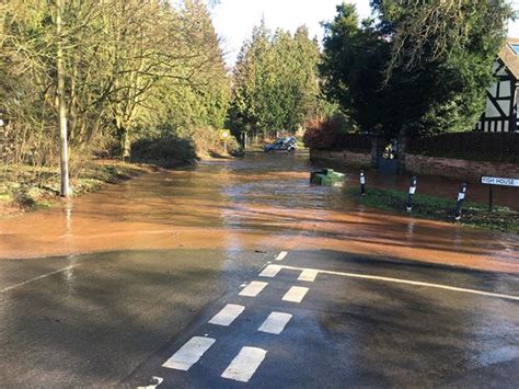 Water Leak In Bromsgrove Causing Flooding To A Number Of Roads The