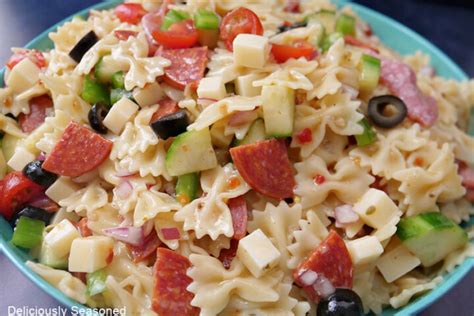 Italian Bow Tie Pasta Salad Deliciously Seasoned