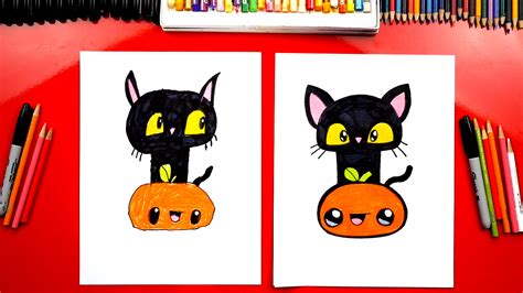 Black Cat Halloween Drawing Halloween Wallpaper Gallery