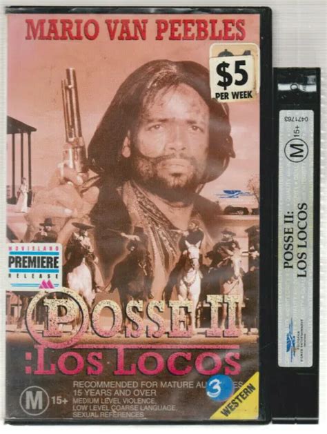 Rare Vhs Video Tape Posse Ii Los Locos Big Box Ex Rental Van Peebles