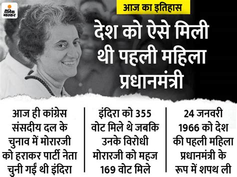 Today History Aaj Ka Itihas India World 19 January Update Indira Gandhi Vs Morarji Desai