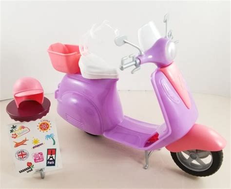 New Pink Passport Barbie Ken Doll Motorcycle Bike Helmet Vehicle Scooter Ebay