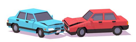Car Accident Concept Two Crash Cars Top View Transport Incident