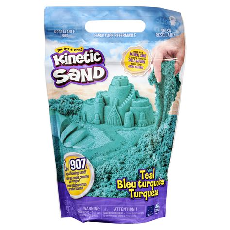 Kinetic Sand The Original Moldable Sensory Play Sand Teal 2 Pounds