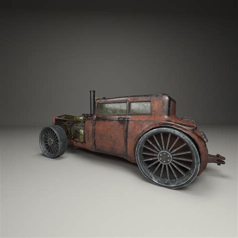 Steampunk Car Model Turbosquid 1229838