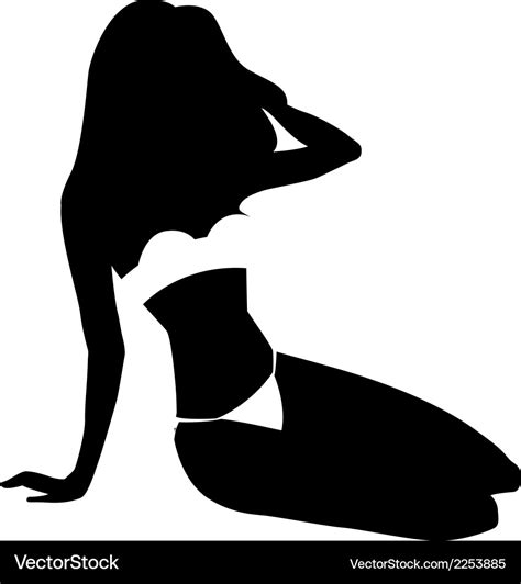 Girl In Bikini Silhouette Royalty Free Vector Image