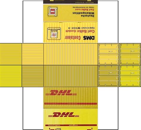 Build Your Own Free Printable 20ft Containers 4 In 1 Ho Scale Paper