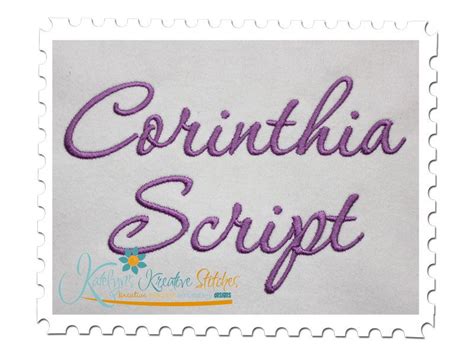 Corinthia script font by ivan rosenberg description: Corinthia Script - 6 Sizes | Machine embroidery, Machine ...